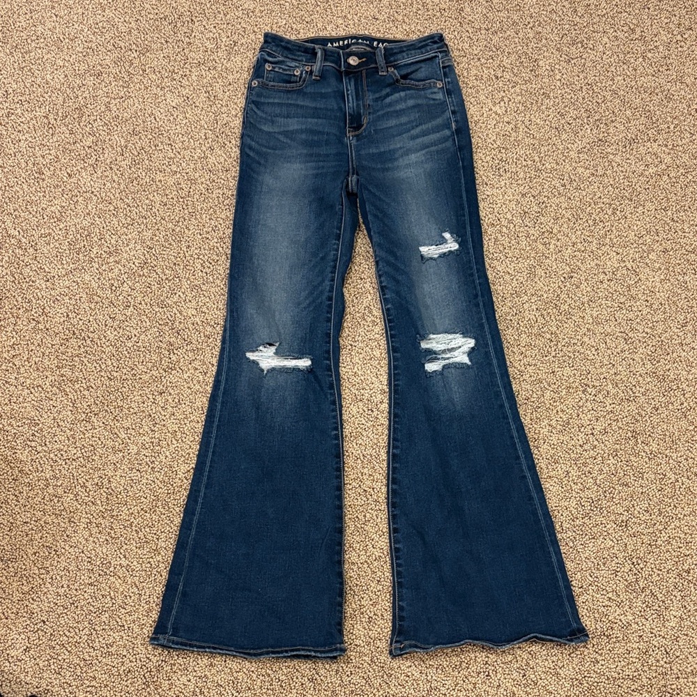 American Eagle Outfitters Dark Blue Flare Jeans